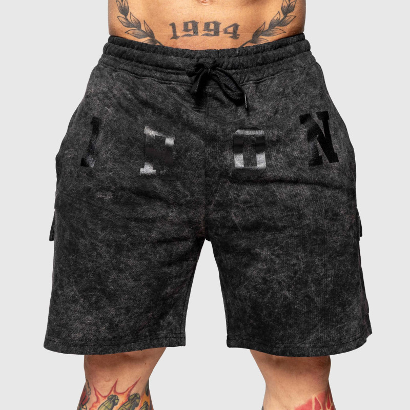 Férfi melegítősort Iron Aesthetics College, washed black · záber 9