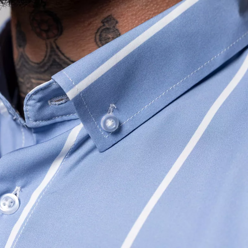 Sztreccs ing Iron Aesthetics Short Stripe, kék-7