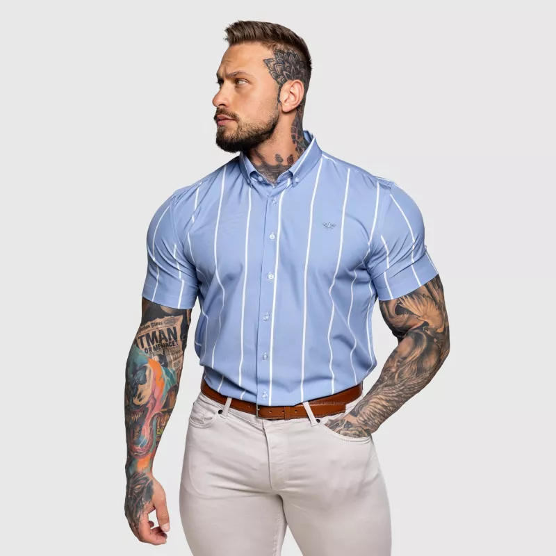 Sztreccs ing Iron Aesthetics Short Stripe, kék-4