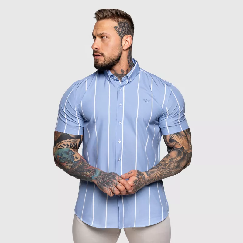 Sztreccs ing Iron Aesthetics Short Stripe, kék-3