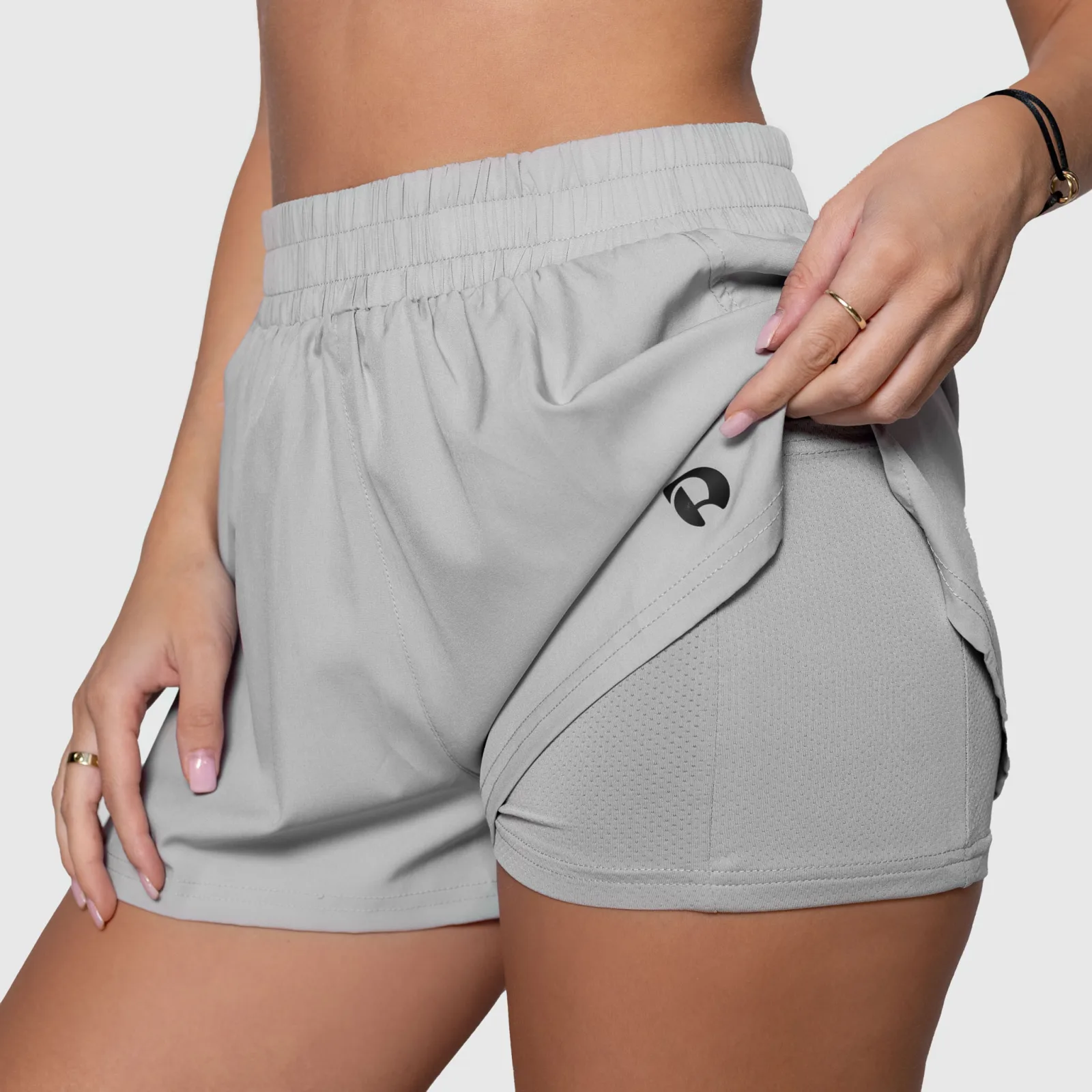 Női short Iron Aesthetics Athletic 2in1, szürke-1
