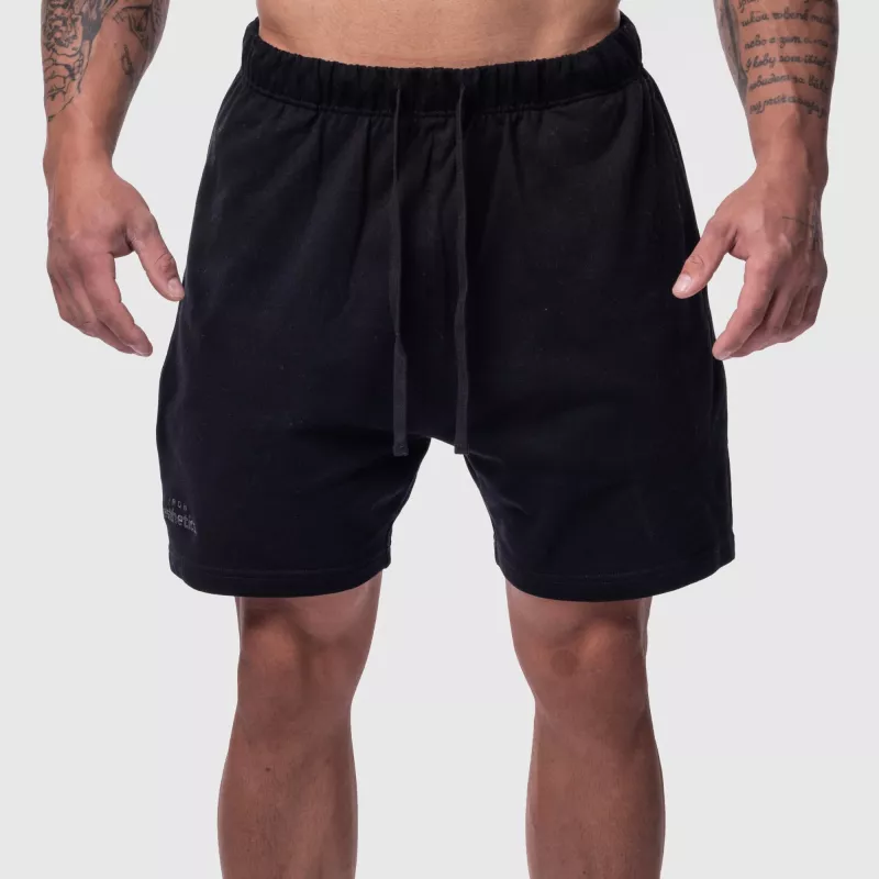 Férfi pamut short Iron Aesthetics Ambition, fekete-1