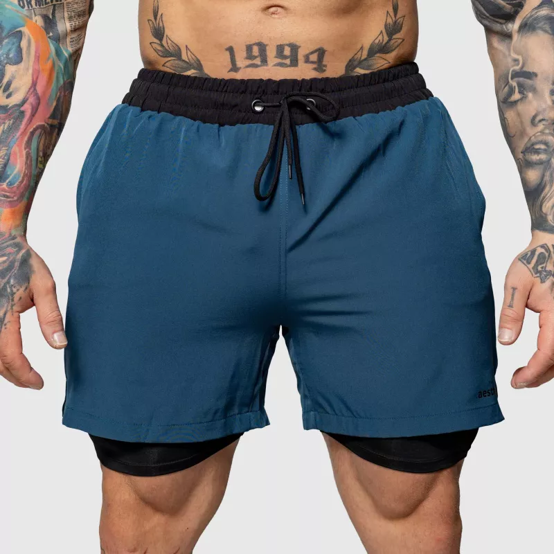 Férfi úszónadrág Iron Aesthetics  Vortex Core 2in1, navy-2