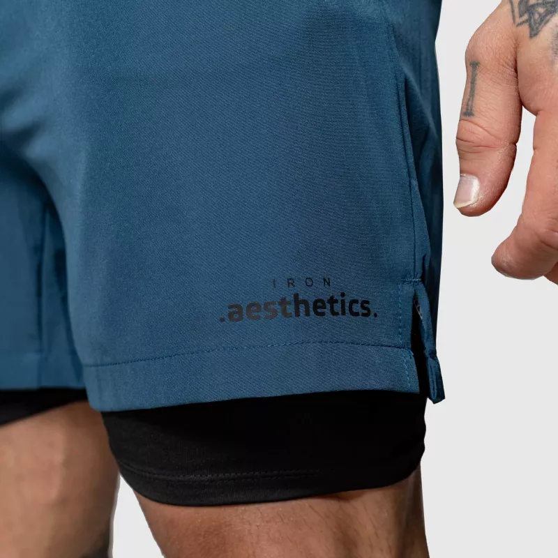Férfi úszónadrág Iron Aesthetics  Vortex Core 2in1, navy-8
