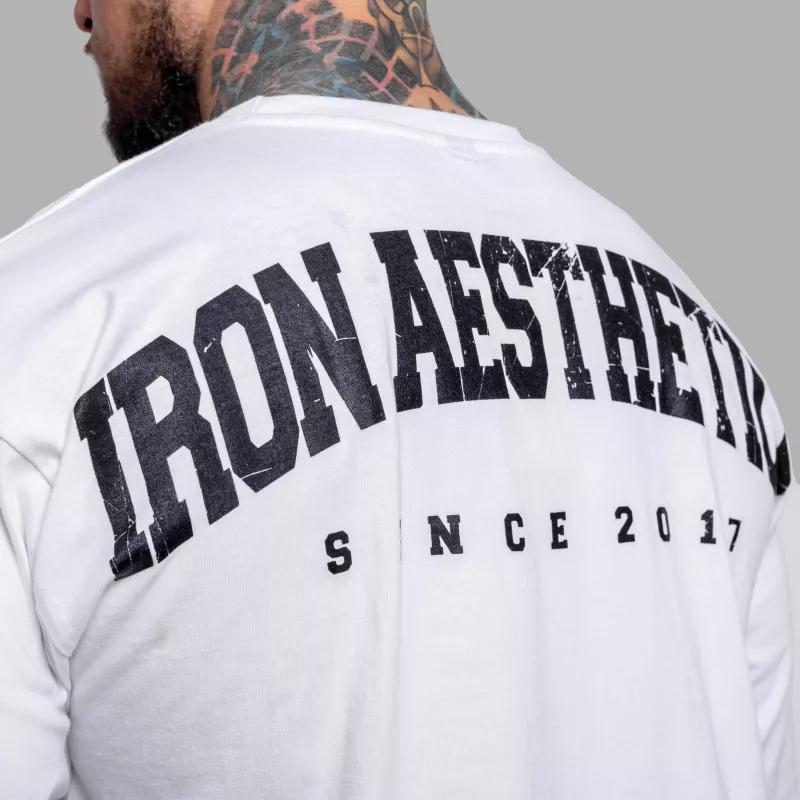 Oversize póló Iron Aesthetics College, fehér-6