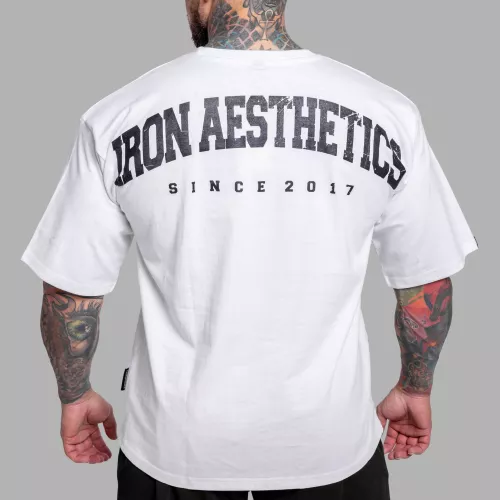 Oversize póló Iron Aesthetics College, fehér