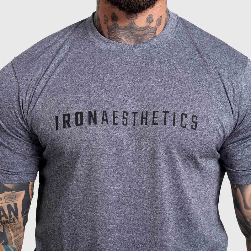 Férfi sportpóló Iron Aesthetics Flow, navy-6
