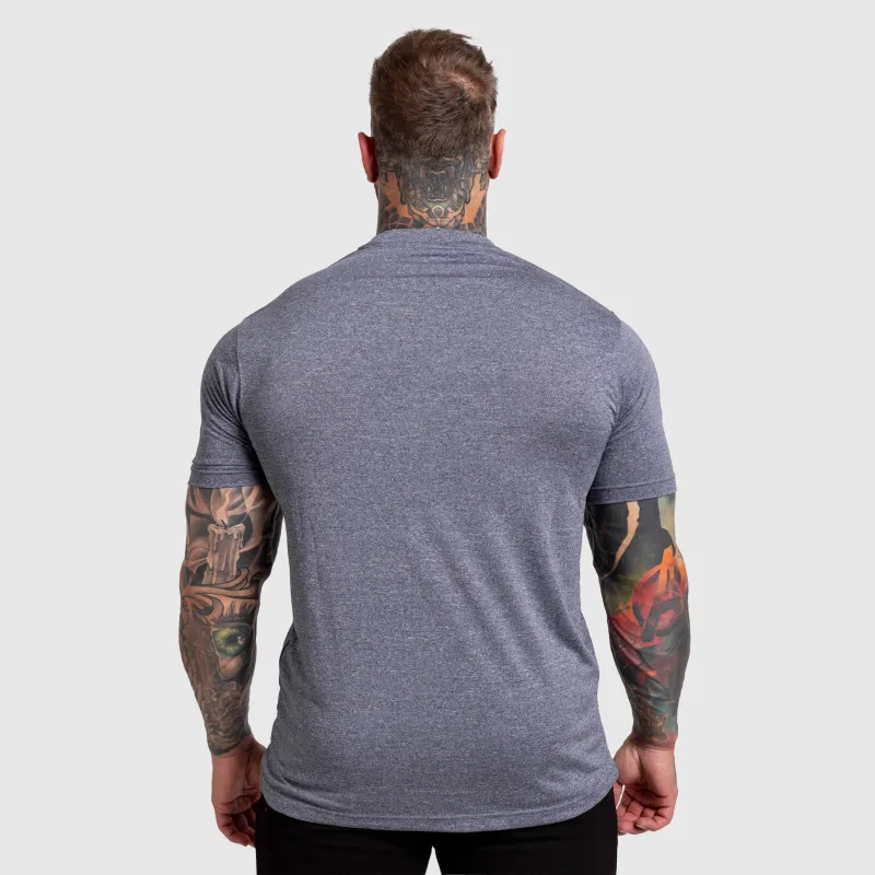 Férfi sportpóló Iron Aesthetics Flow, navy-5