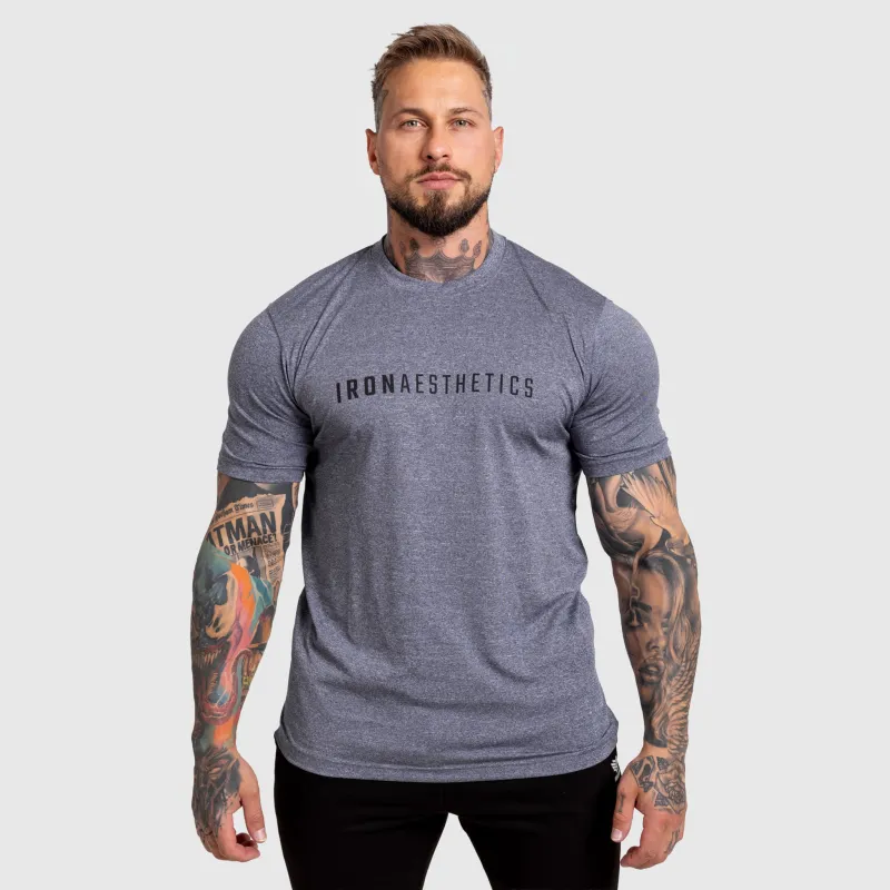 Férfi sportpóló Iron Aesthetics Flow, navy-1