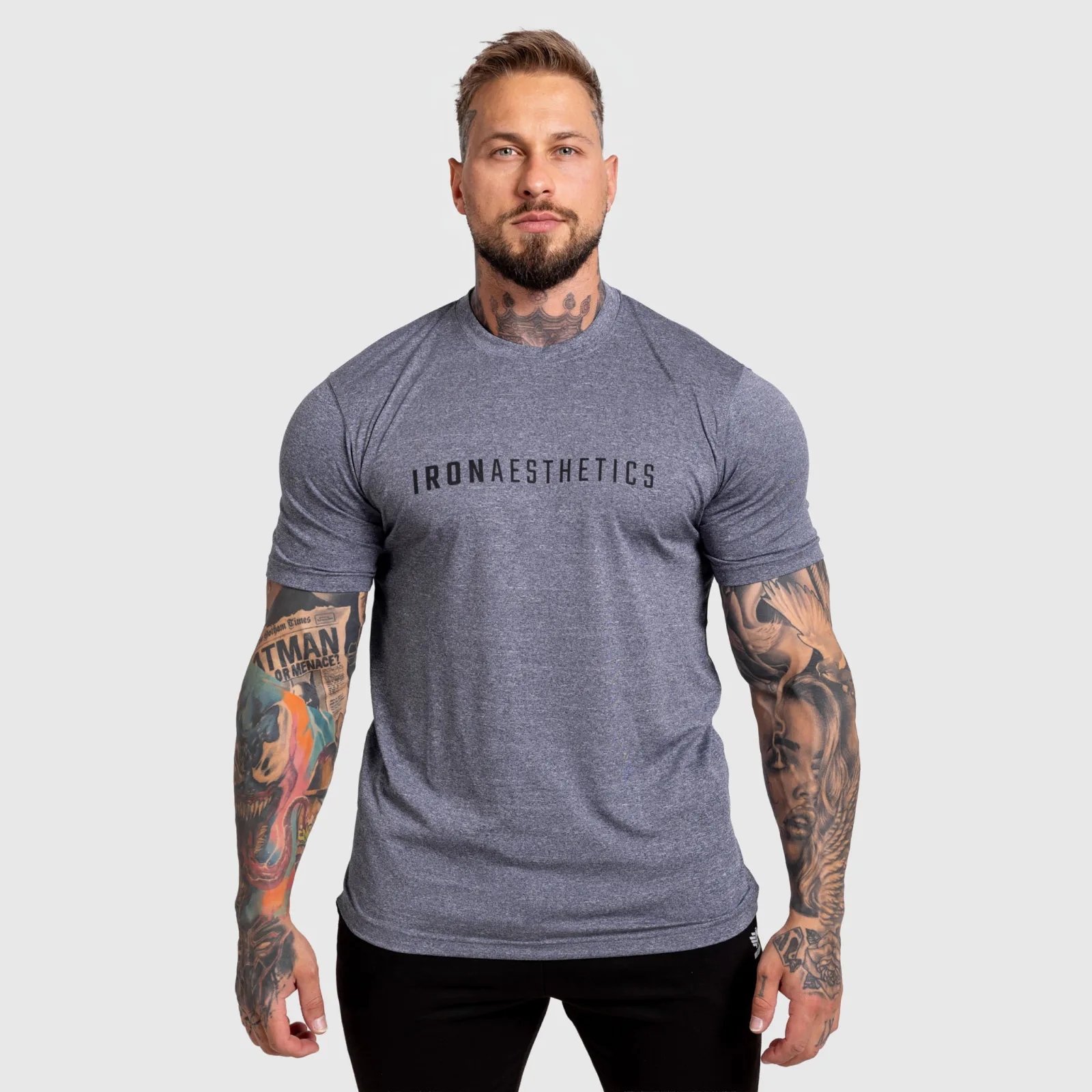 Férfi sportpóló Iron Aesthetics Flow, navy-1