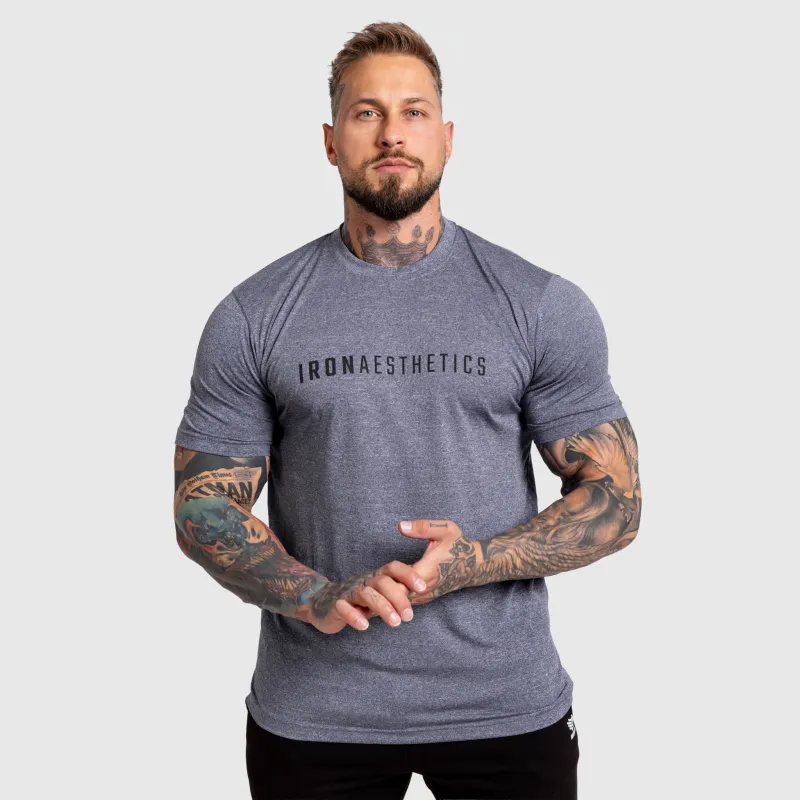 Férfi sportpóló Iron Aesthetics Flow, navy-4