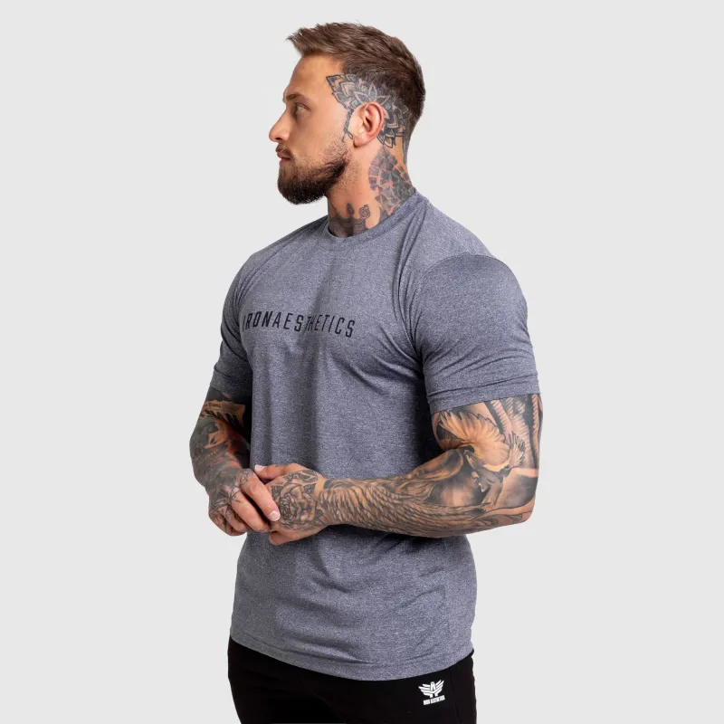 Férfi sportpóló Iron Aesthetics Flow, navy-3