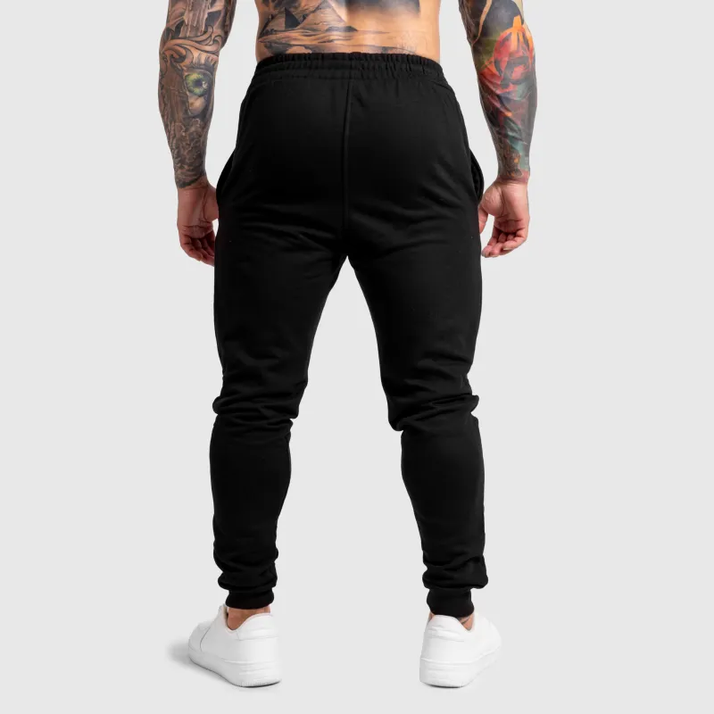 Férfi jogger melegítőnadrág Iron Aesthetics Snap, fekete-4