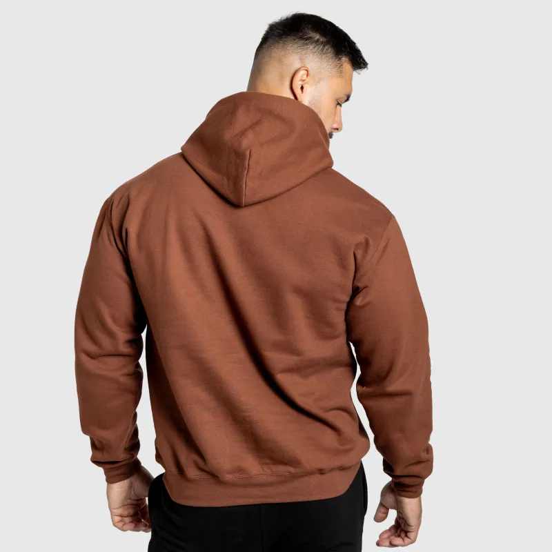 Férfi kapucnis pulóver Iron Aesthetics Frontline, cocoa-3