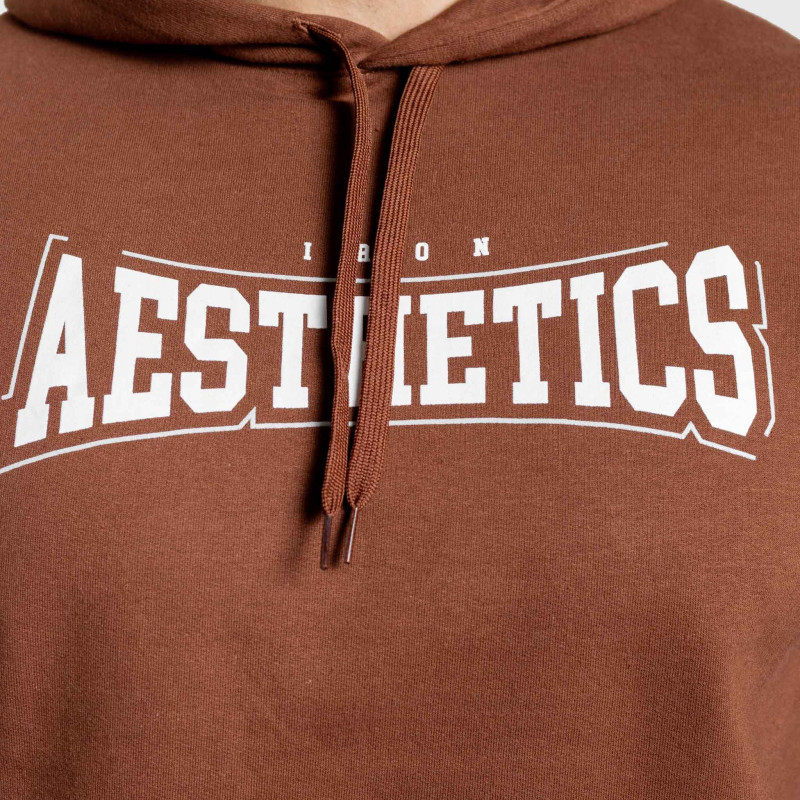 Férfi kapucnis pulóver Iron Aesthetics Frontline, cocoa · záber 6