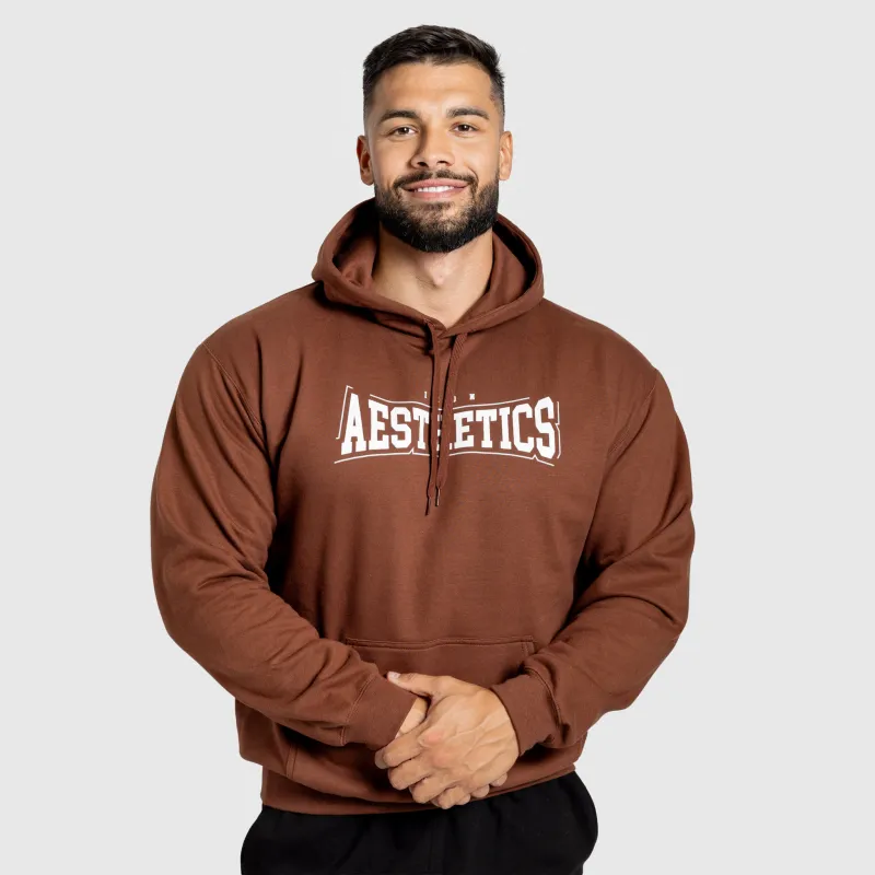 Férfi kapucnis pulóver Iron Aesthetics Frontline, cocoa-1