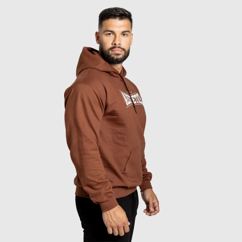 Férfi kapucnis pulóver Iron Aesthetics Frontline, cocoa-5