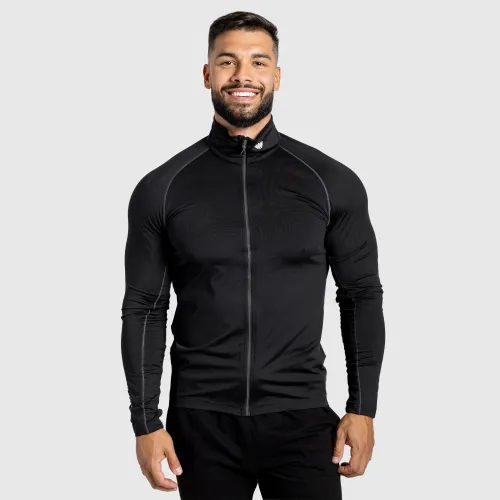 Férfi cipzáros pulcsi Iron Aesthetics Stride, fekete