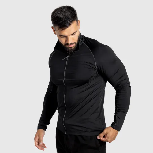Férfi cipzáros pulcsi Iron Aesthetics Stride, fekete
