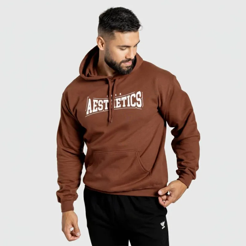 Férfi kapucnis pulóver Iron Aesthetics Frontline, cocoa-4