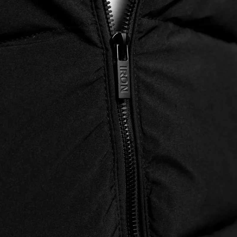 Férfi steppelt mellény Iron Aesthetics Explorer, fekete-9