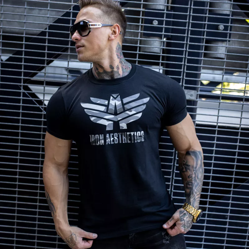 Ultrasoft póló Iron Aesthetics, army fekete-2