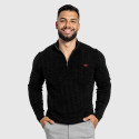 Férfi kötött pulóver Iron Aesthetics Cable Knit, fekete