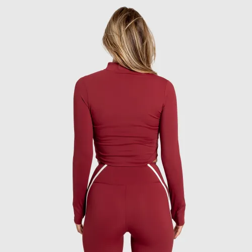 Női cipzáros felső Iron Aesthetics Define, bordó