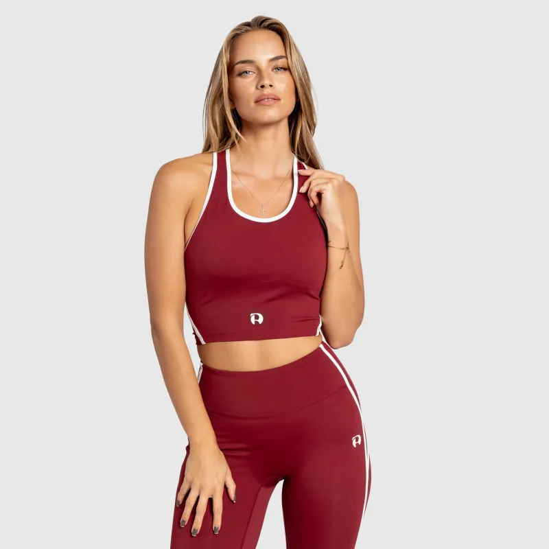Női sportmelltartó Iron Aesthetics Define, bordó-3