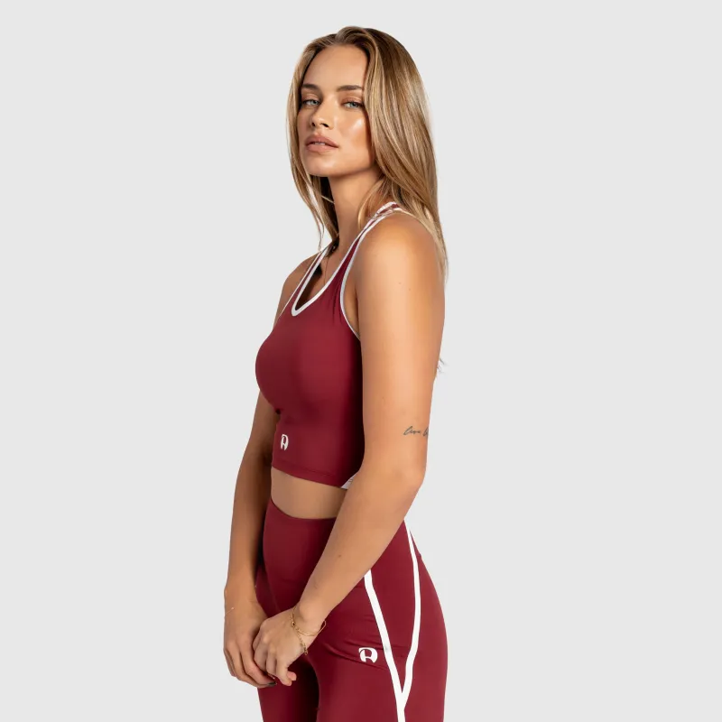Női sportmelltartó Iron Aesthetics Define, bordó-4