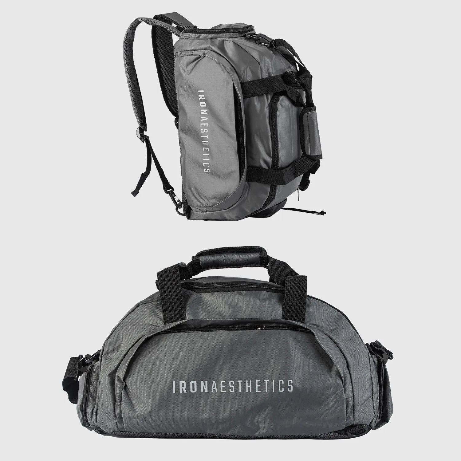 Sporttáska Iron Aesthetics FitKit 2in1, szürke-1