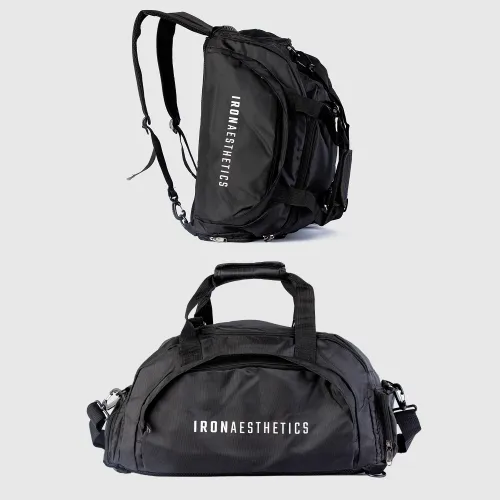 Sporttáska Iron Aesthetics FitKit 2in1, fekete
