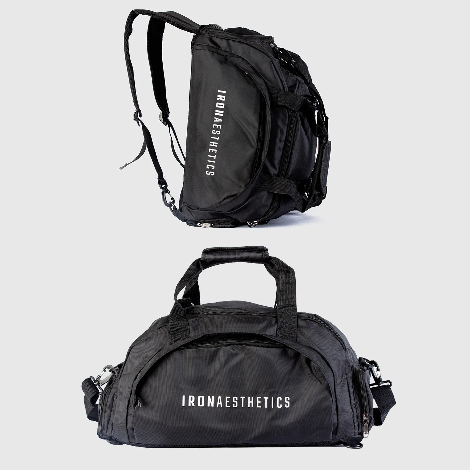 Sporttáska Iron Aesthetics FitKit 2in1, fekete-1