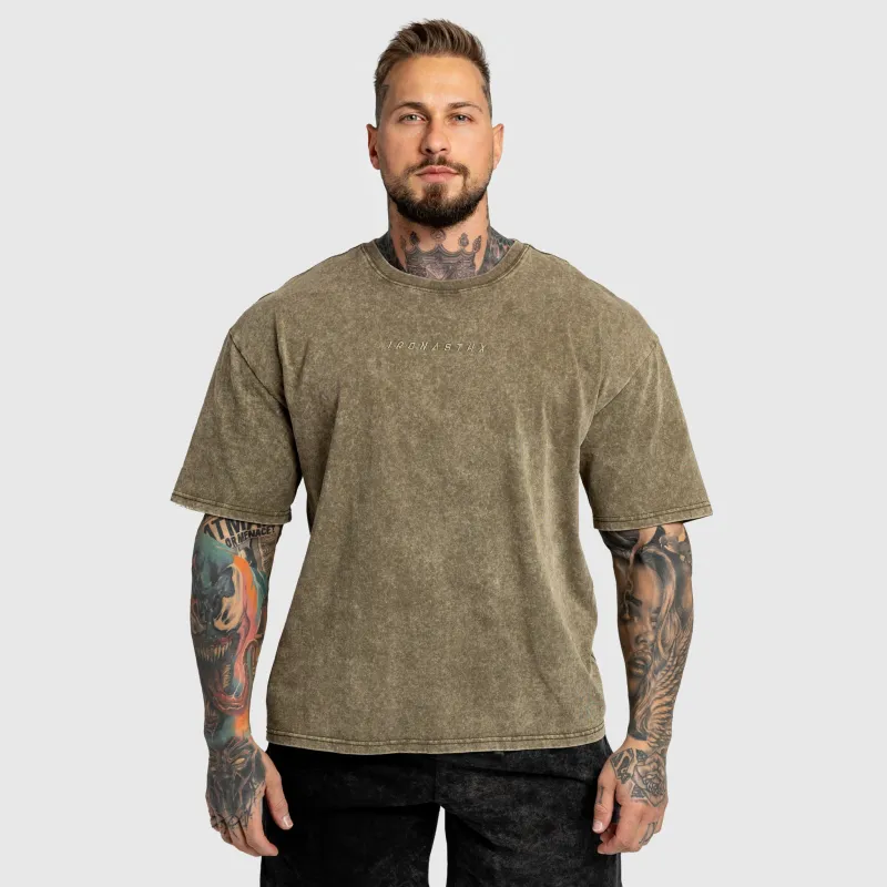 Oversized póló Iron Aesthetics Heritage, washed green-1