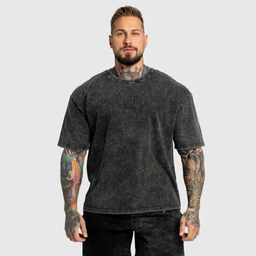 Oversized póló Iron Aesthetics Heritage, washed black