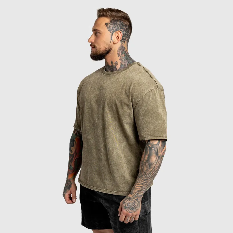 Oversized póló Iron Aesthetics Heritage, washed green-7