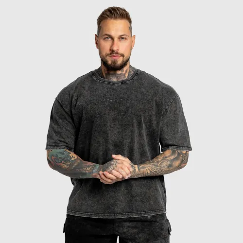 Oversized póló Iron Aesthetics Heritage, washed black