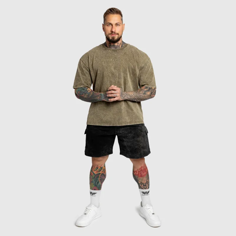 Oversized póló Iron Aesthetics Heritage, washed green-8