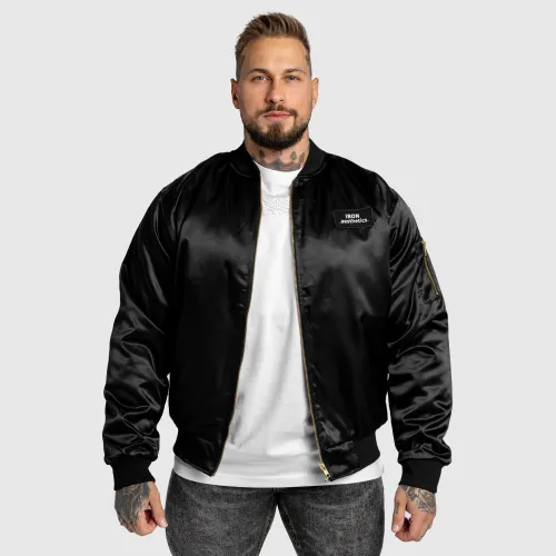 Bomber dzseki Iron Aesthetics Maverick, fekete