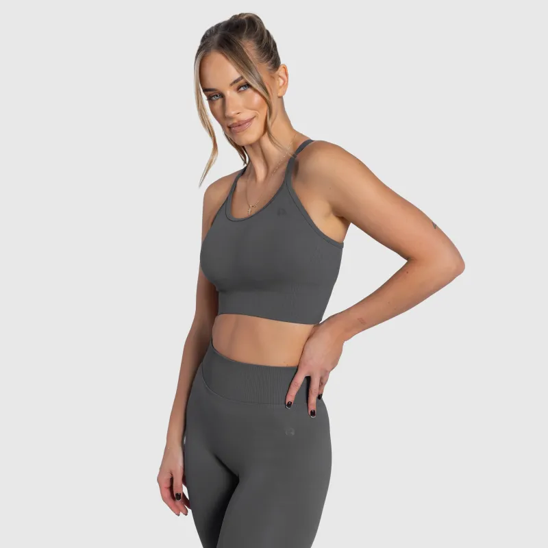 Női sportmelltartó Iron Aesthetics Ultimate, szürke-3