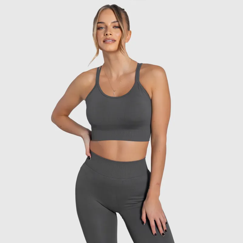 Női sportmelltartó Iron Aesthetics Ultimate, szürke-6