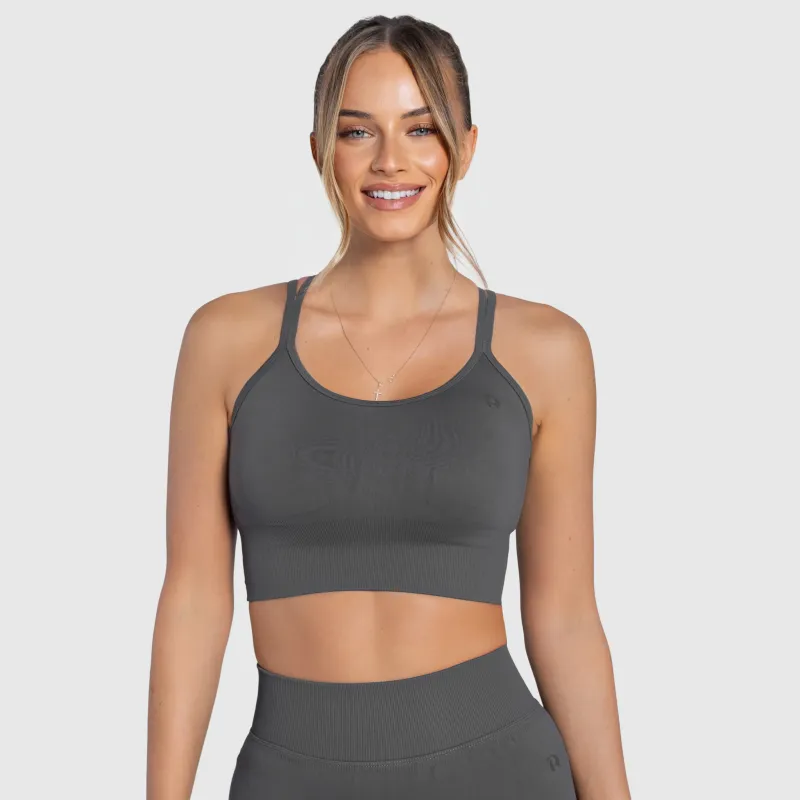 Női sportmelltartó Iron Aesthetics Ultimate, szürke-1