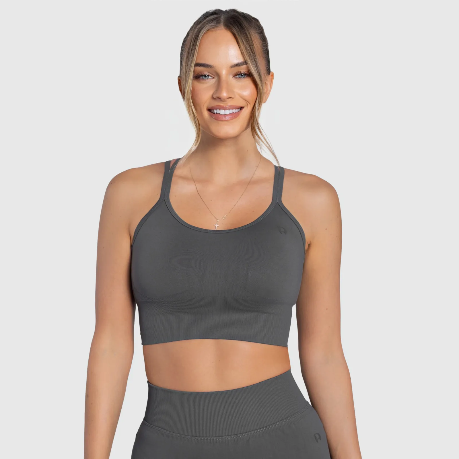 Női sportmelltartó Iron Aesthetics Ultimate, szürke-1