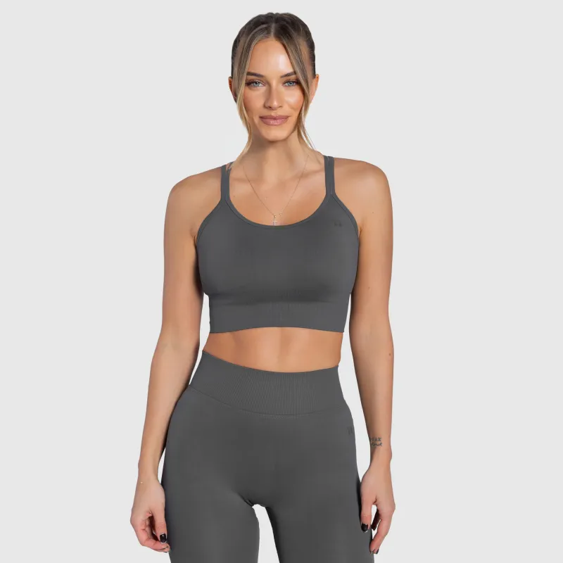 Női sportmelltartó Iron Aesthetics Ultimate, szürke-4