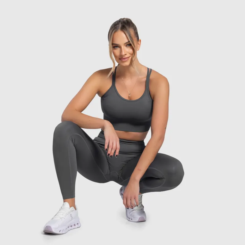 Női sportmelltartó Iron Aesthetics Ultimate, szürke-8
