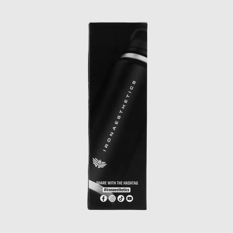Rozsdamentes acél kulacs Iron Aesthetics TwinCap 800 ml, fekete-6