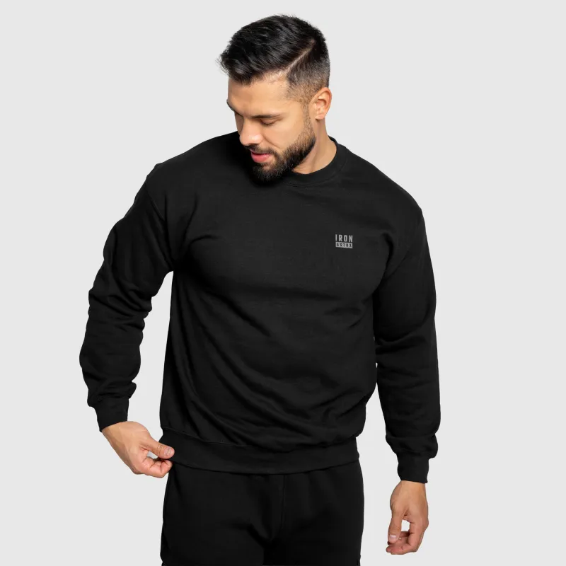 Férfi pulóver Iron Aesthetics Blackout, fekete-3