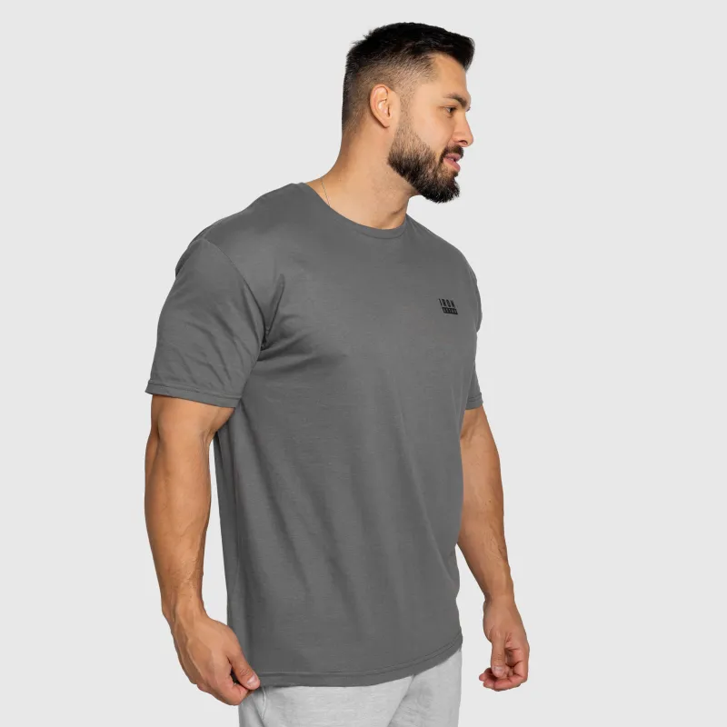 Férfi póló Iron Aesthetics Blackout, charcoal-3