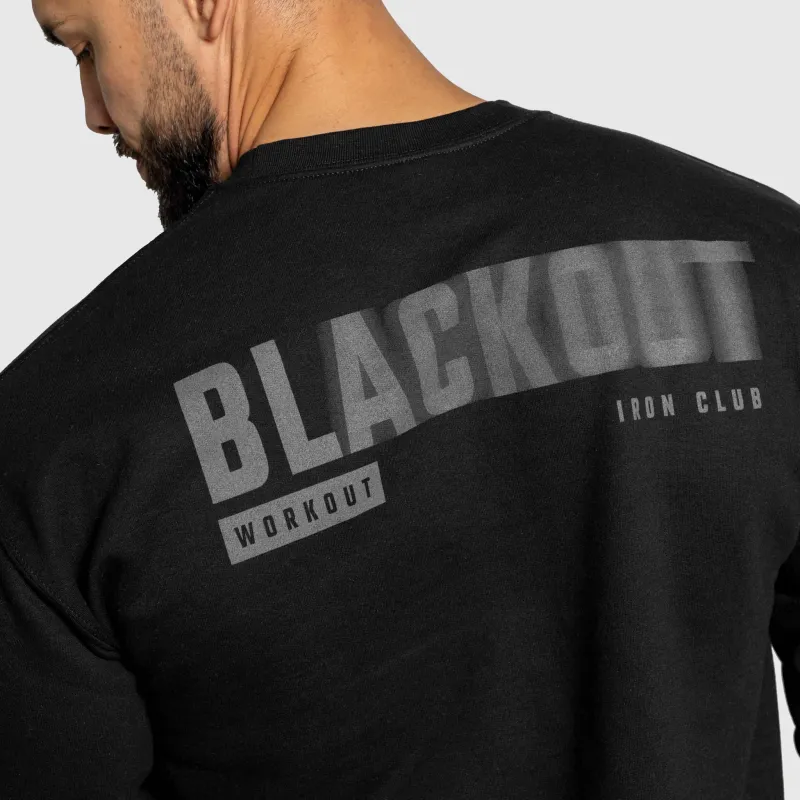 Férfi pulóver Iron Aesthetics Blackout, fekete-10