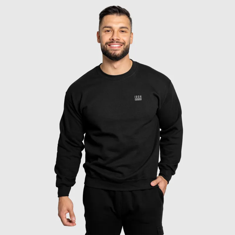Férfi pulóver Iron Aesthetics Blackout, fekete-4